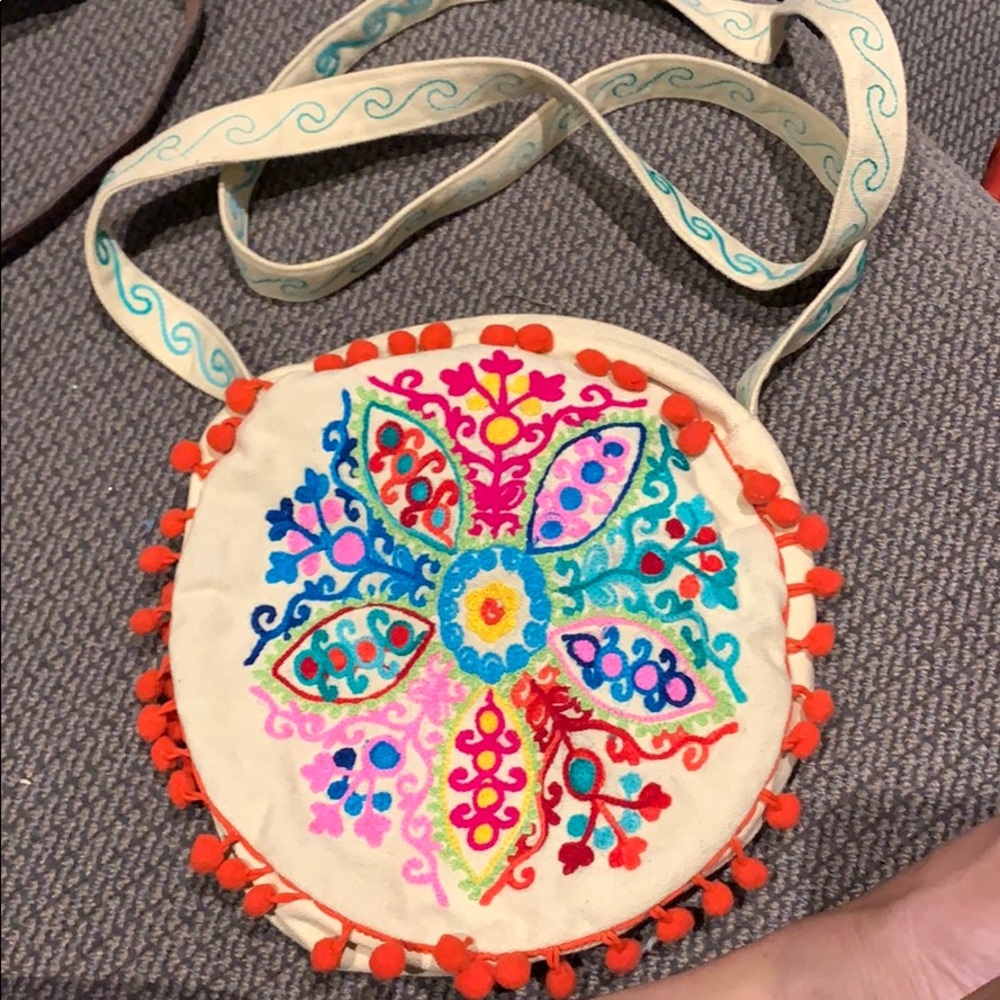 Boho embroidered purse